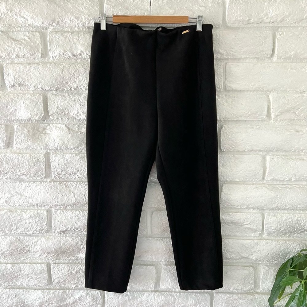 Ivanka Trump Black Velvet Leggings P-3 Size L